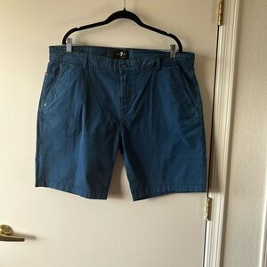7 FAM Men’s Chino Shorts Size 40 NWOT Blue